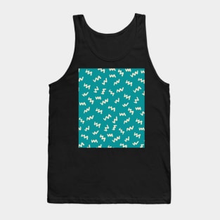 Blue Abstract Mudcloth Lines Pattern Tank Top